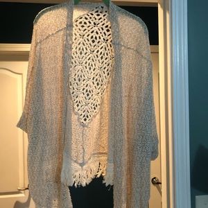Cardigan with crochet back